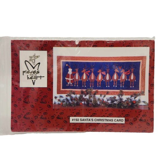 Moda Pieces From The Heart Santa's Christmas Card Wall Quilt Pattern 192 - Picture 1 of 2